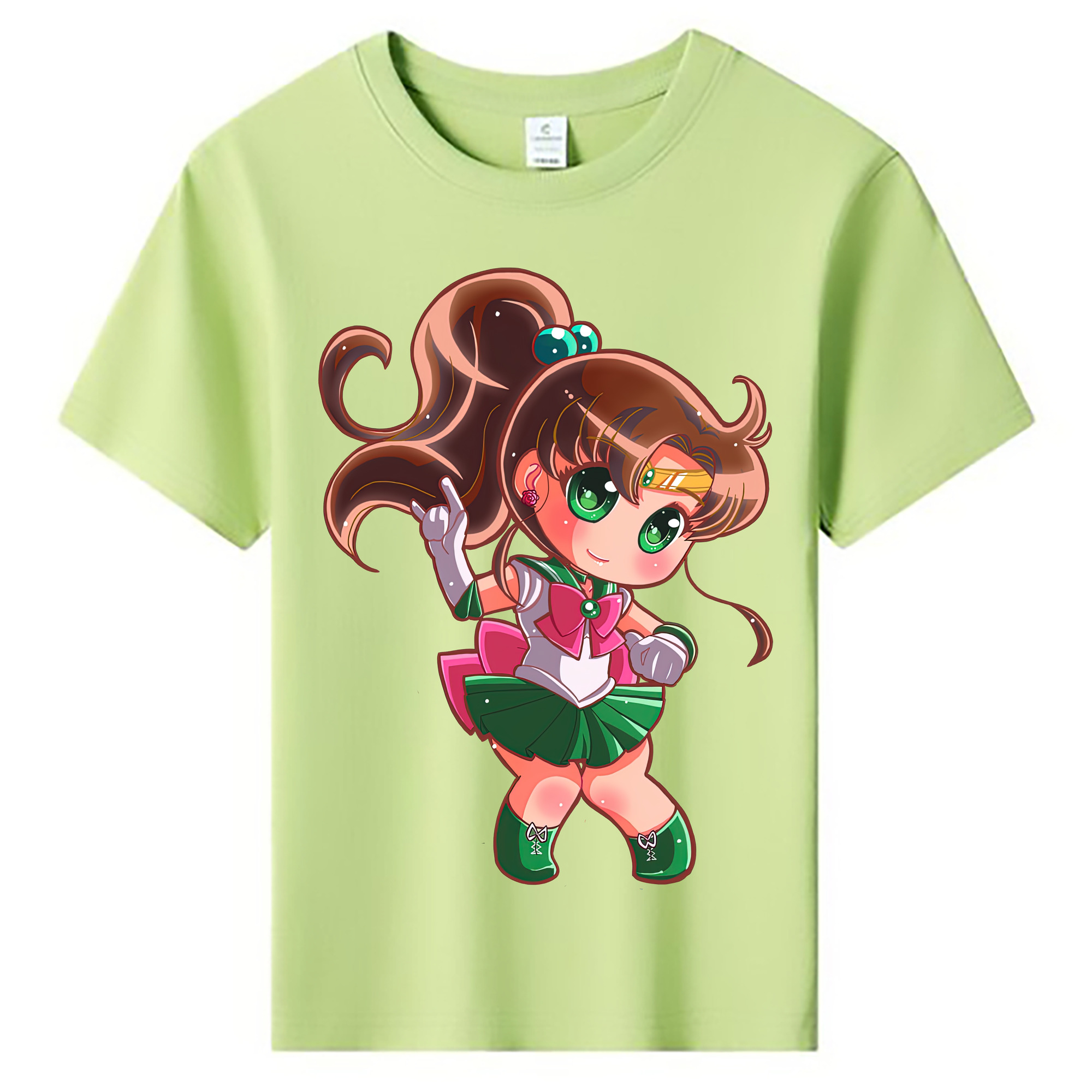 （画像用） 美少女戦士セーラームーン 木野 まこと きの まこと Sailor Moon Kino Makoto （セーラージュピター；Sailor Jupiter） 綿100％キッズTシャツ（フロントプリント）